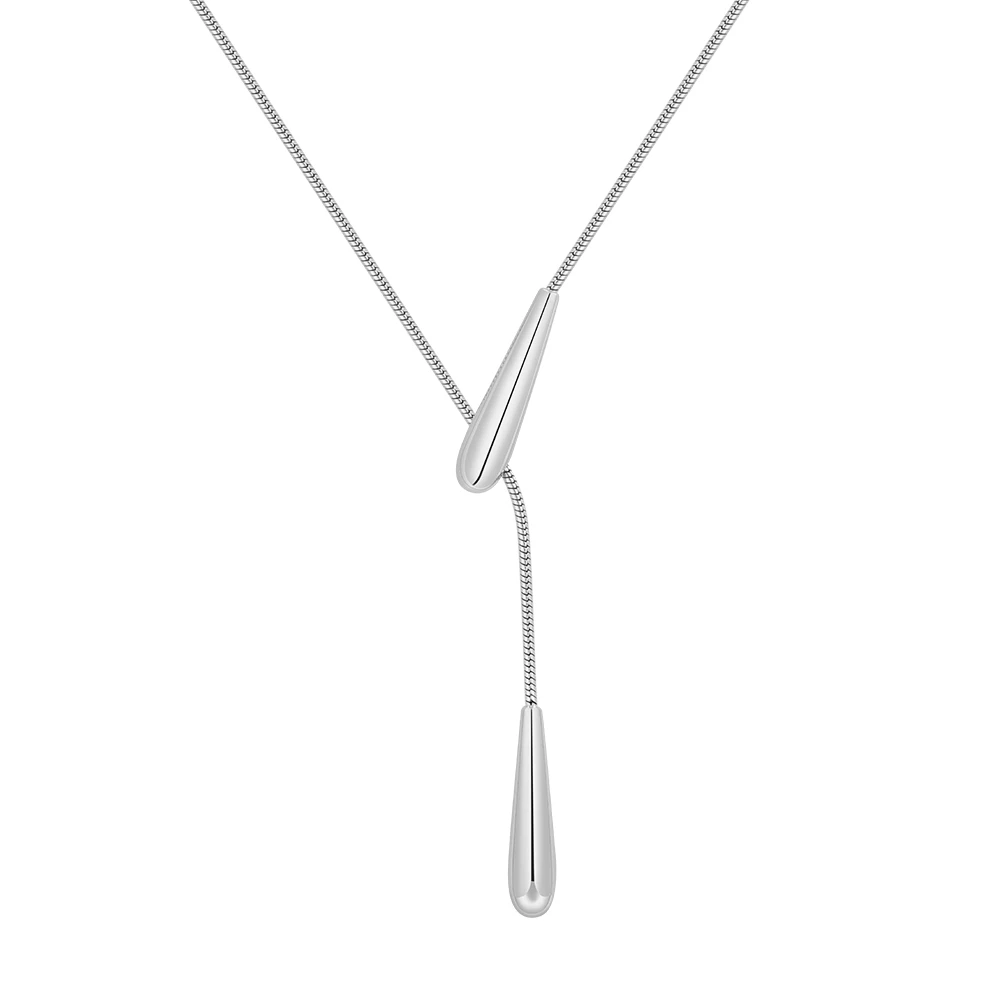 Rain Drop Snake Chain Pendant Necklace - Image 7