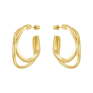 Curve Shape Hoop Earrings