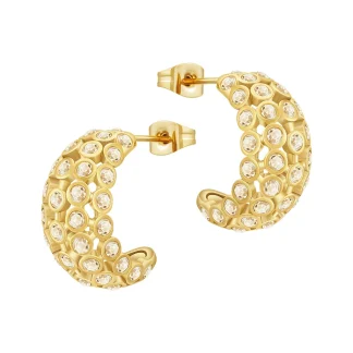 C Shaped Stud Earrings