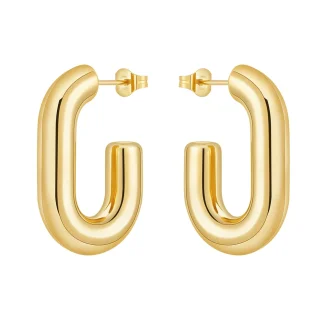 Half Paper Hollow Tube Stud Earrings