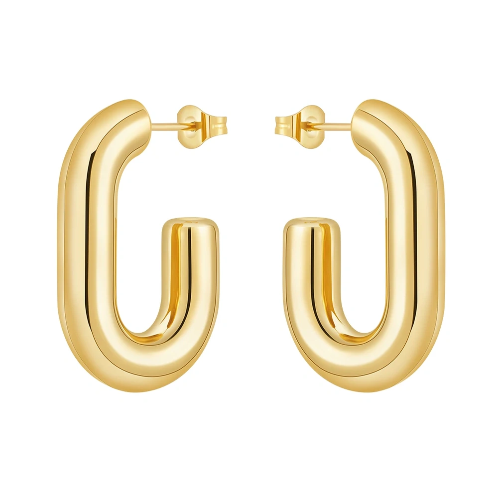Half Paper Hollow Tube Stud Earrings
