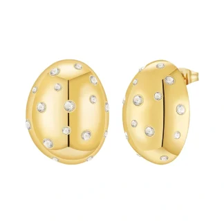 Hollow Pebbles Stud Earrings