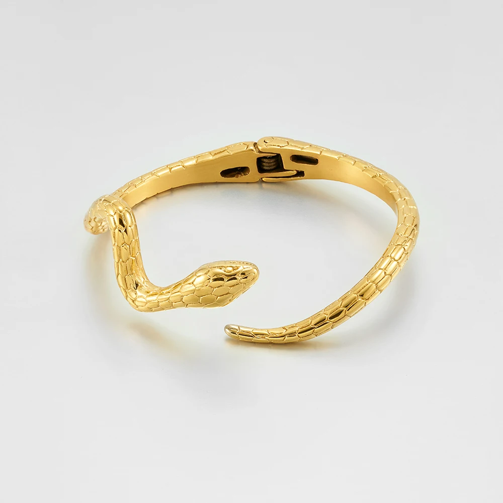 Snake Elastic Cuff Bracelet - Image 8