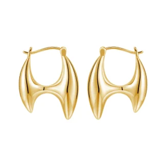 H Shape Stud Earrings