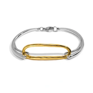 Oval Two Tone Bracelet