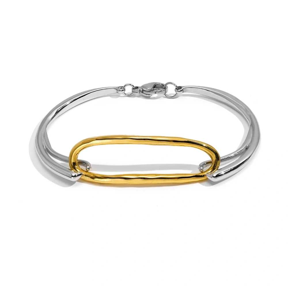Oval Two Tone Bracelet