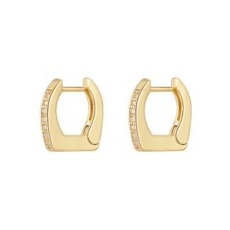 Zircon Hoop Earrings