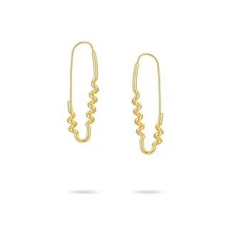 Spiral Curve Drop Earrings