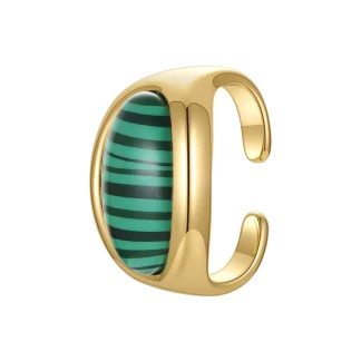 Framed Malachite Ear Cuff