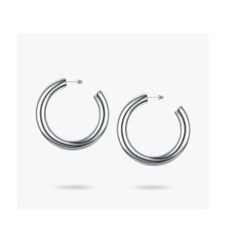 Thick-tube Hoop Earrings