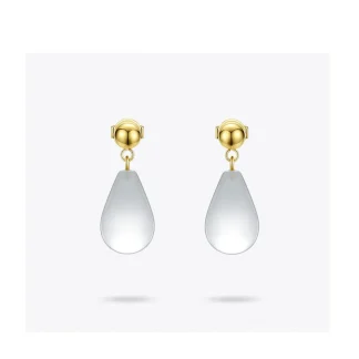 Water Droplets Shape Crystal Drop Earrings