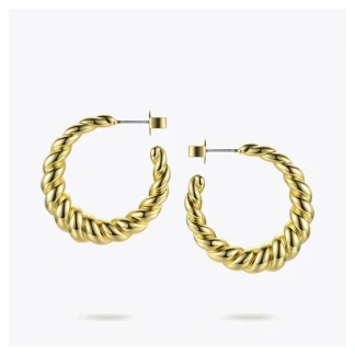 Pure Form Twist Hoop Earrings