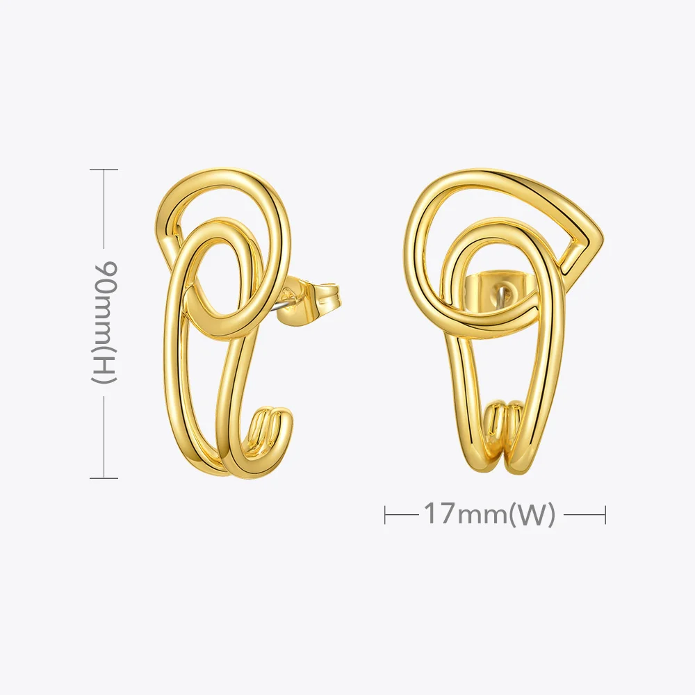 Interlaced Stud Earrings - Image 3