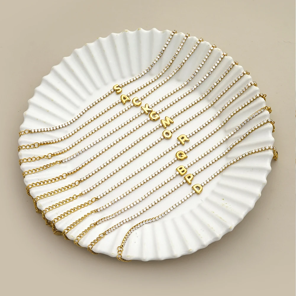 Letter Zircon Bracelet - Image 3