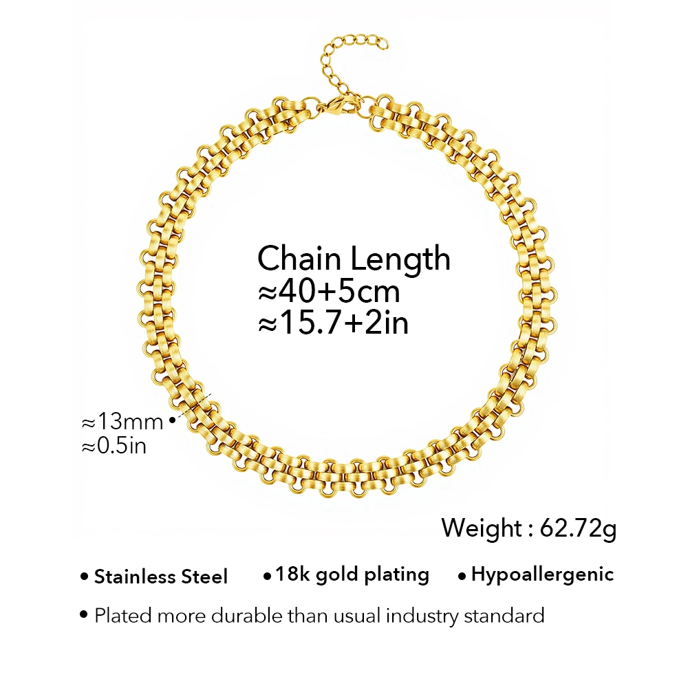 Punk Thick Three Layers Necklace - Image 7