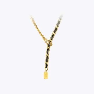 Black Leather Necklace