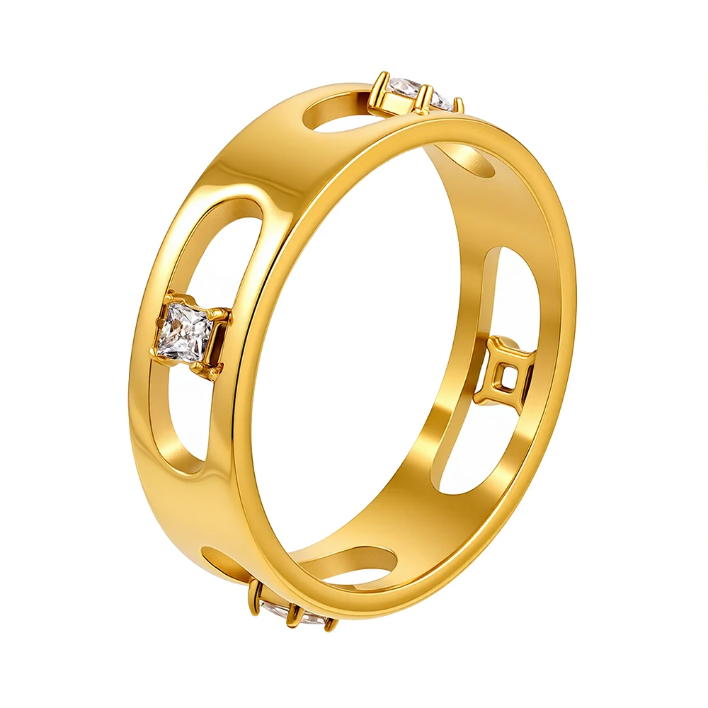 Hollow Zircon Ring