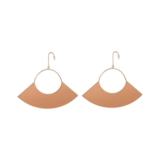 Wide Fan Earrings Matte