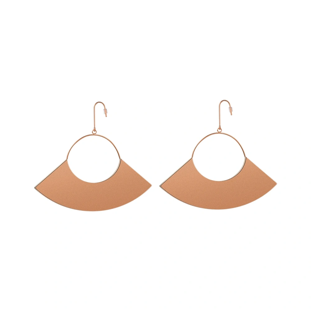 Wide Fan Earrings Matte