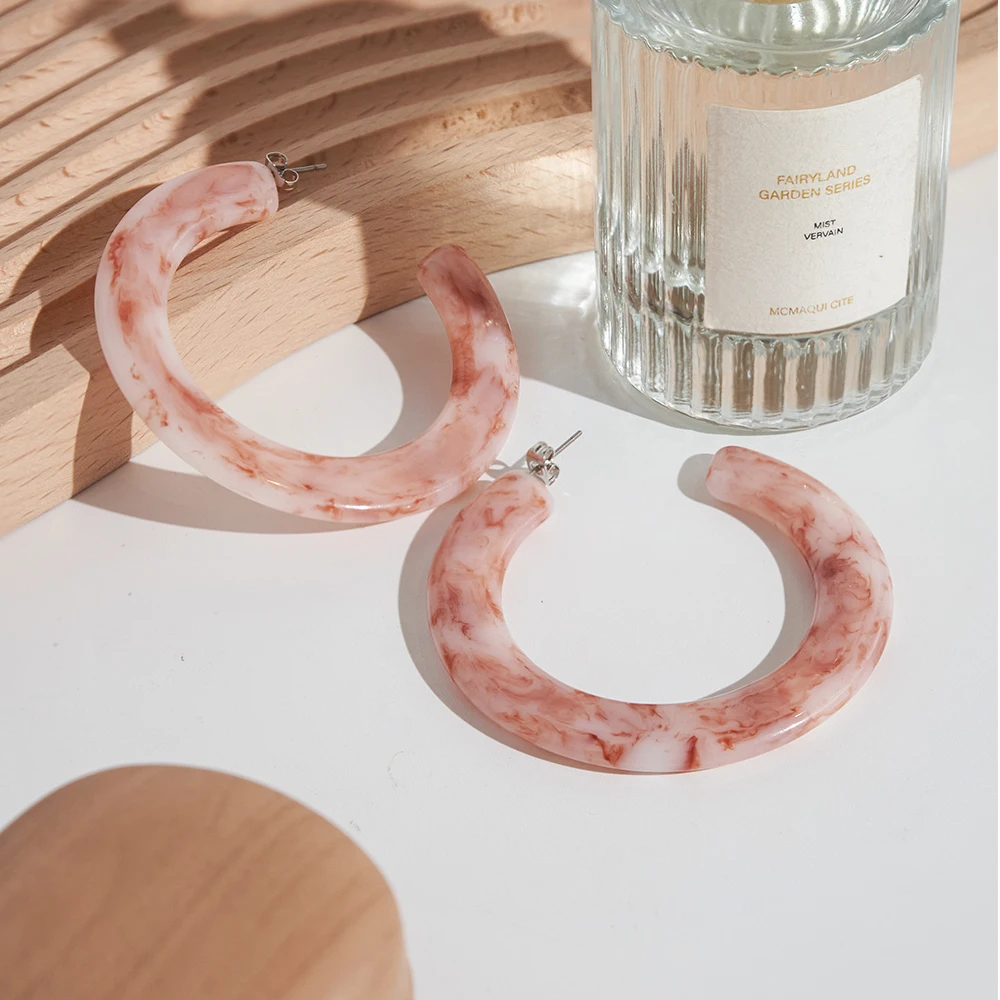 Resin Hoop Earrings - Image 2