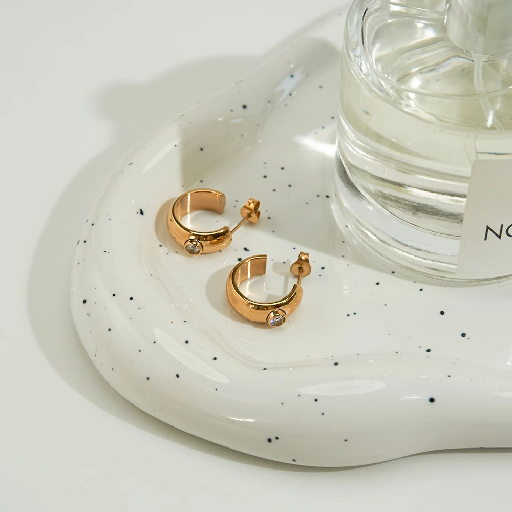 CZ Hoop Earrings - Image 5