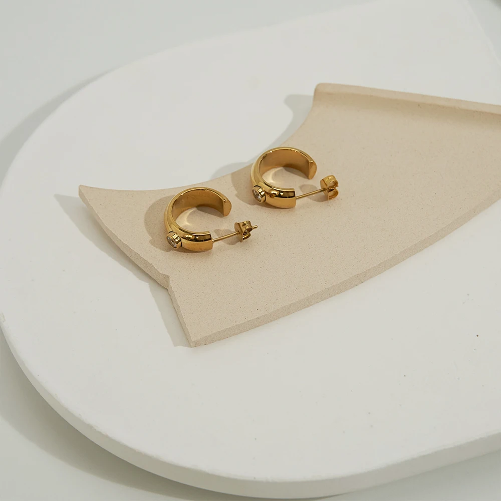 CZ Hoop Earrings - Image 4