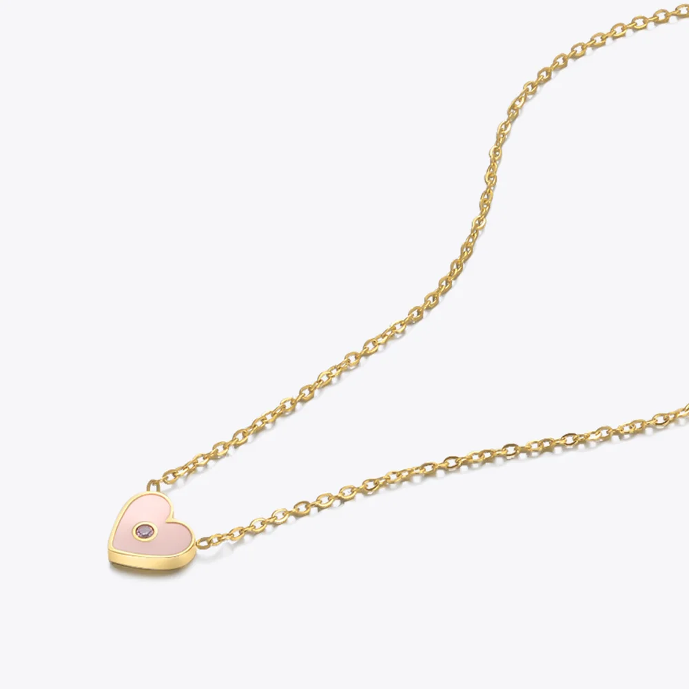 Zircon Pink Heart Brooch - Image 3