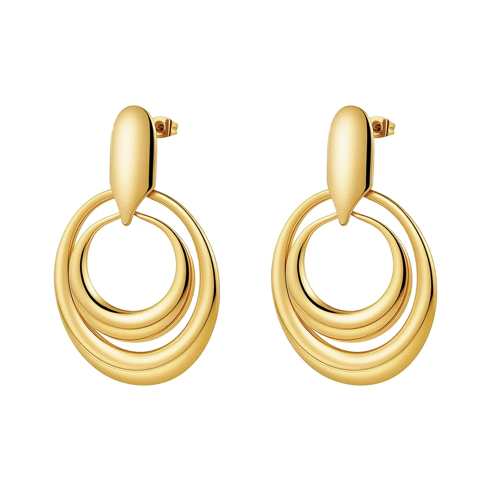 Double Layer Drop Earrings