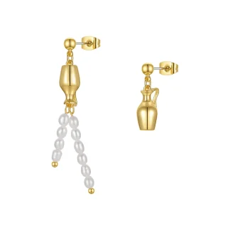 Bottle Natural Pearl Drop Earrings