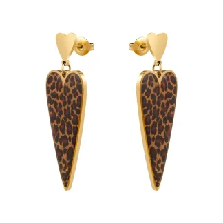 Oil Dripping Leopard Stud Earrings