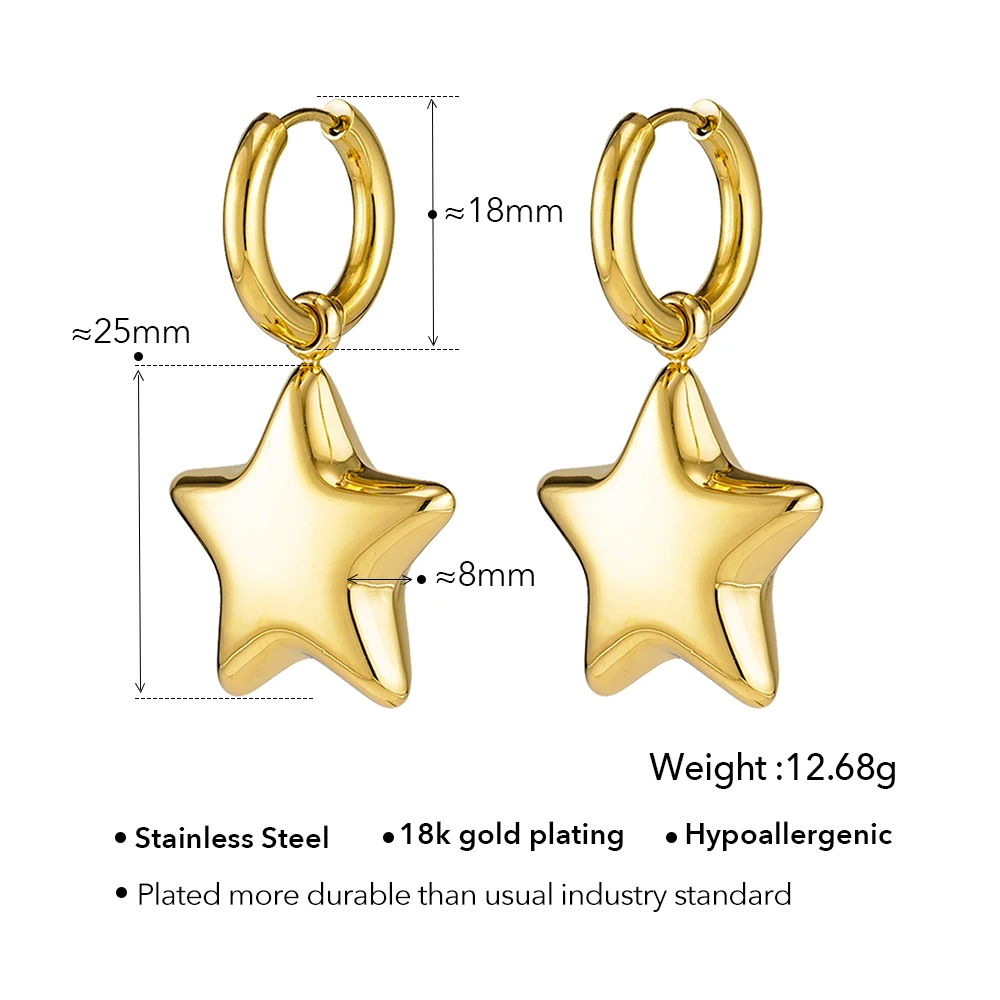 Star Drop Earrings - Image 8