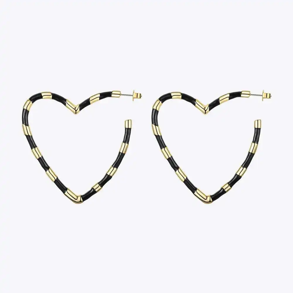 Heart Hoop Earrings - Image 2