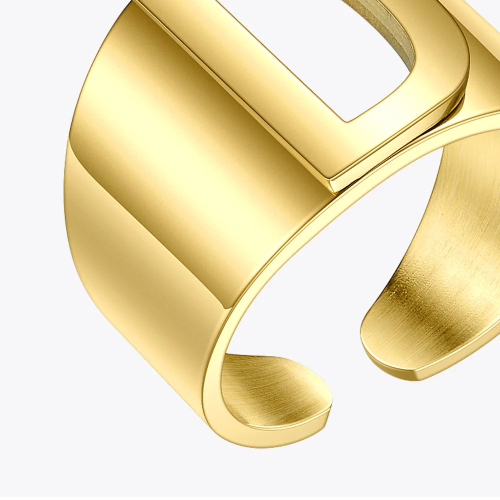 Punk Hollow Initial Letter Ring/Bracelet - Image 6