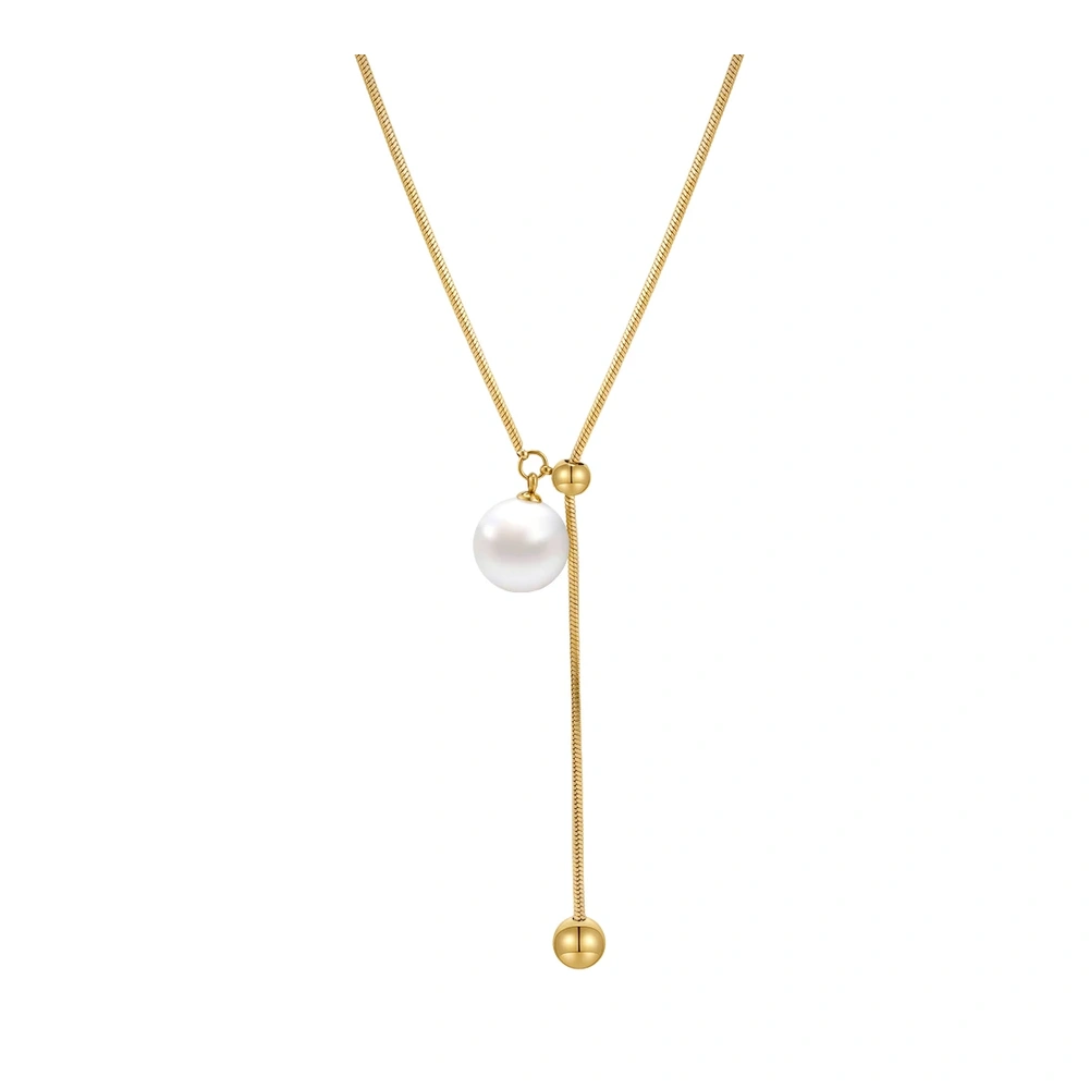 Snake Pearl Movable Necklace