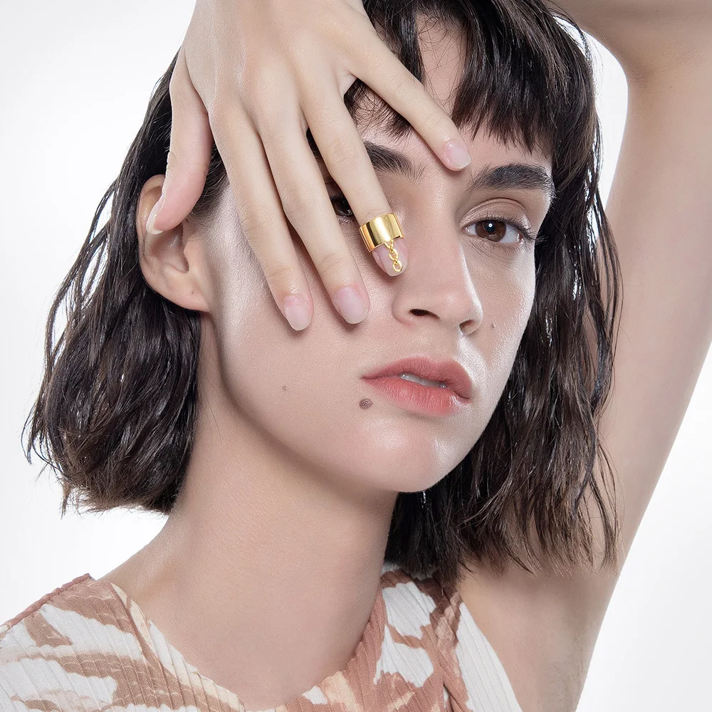 Geometric Finger Nail Ring - Image 2