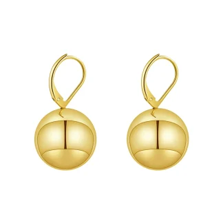 Glossy Hollow Ball Stud Earrings
