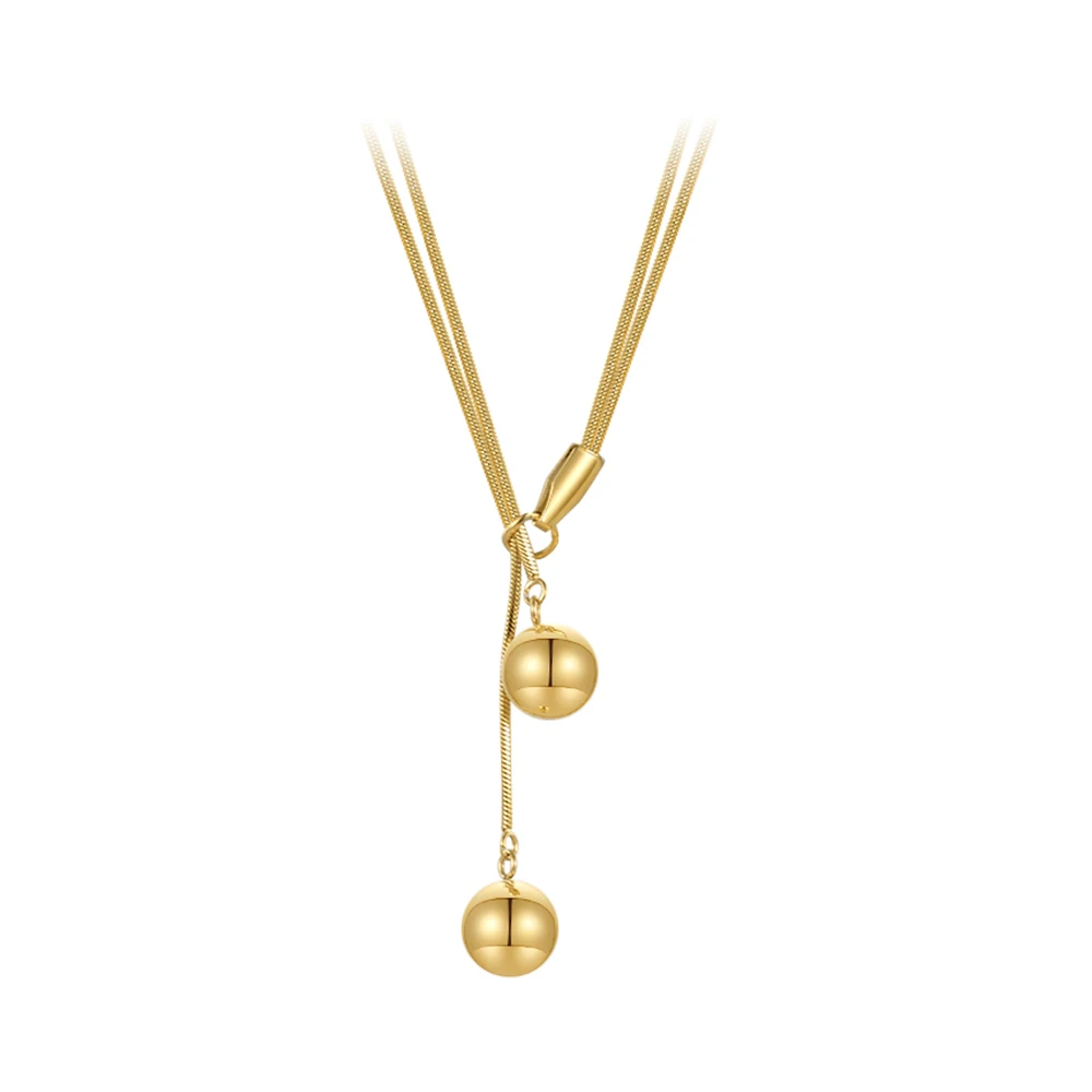 Double Ball Pendant Necklace