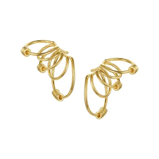Multilayer Circle Ear Cuff