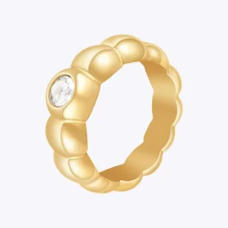White Zircon Ring