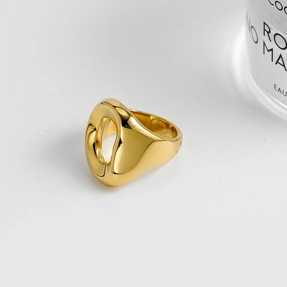 Glossy Irregular Hollow Ring - Image 5