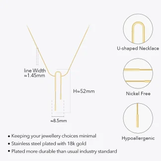 Inverted U Pendant Necklace