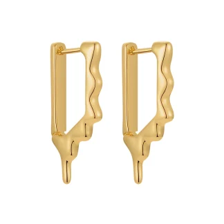 Melted Hoop Earrings