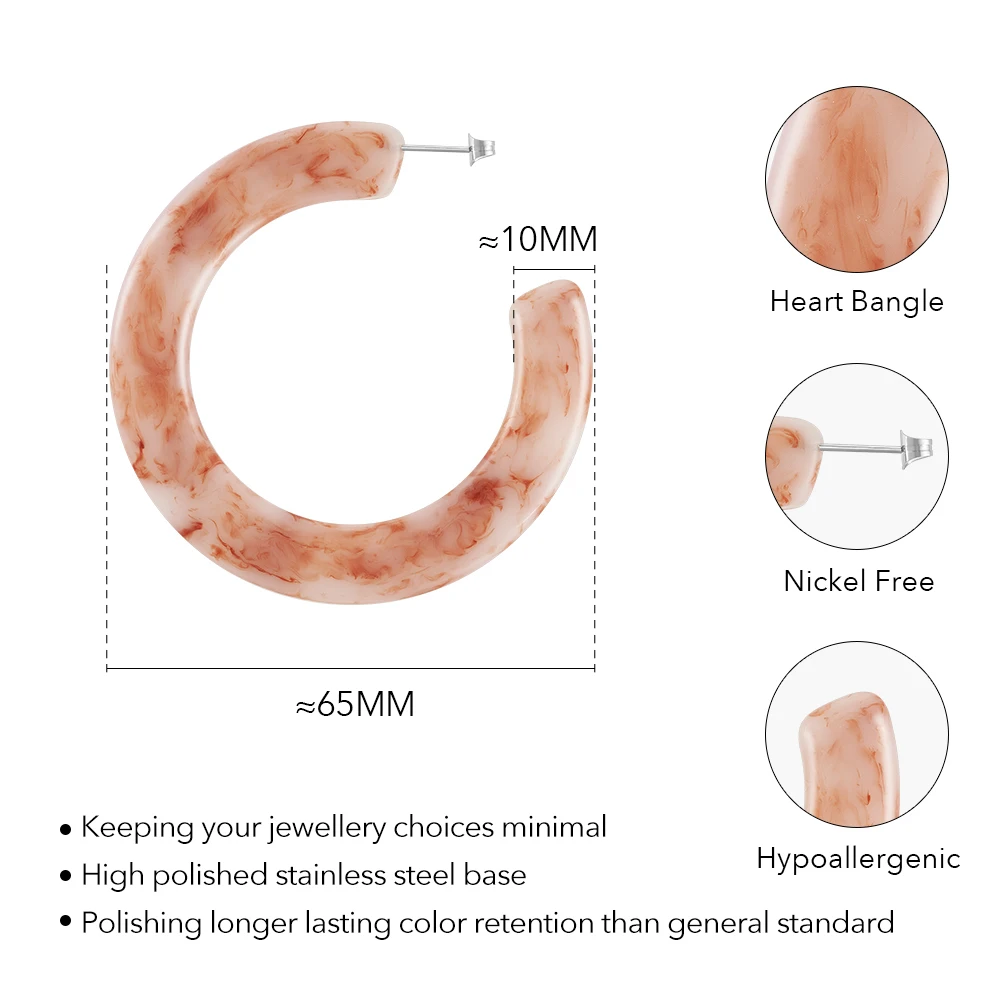 Resin Hoop Earrings - Image 4