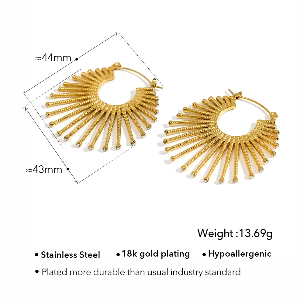 Sector Zircon Stud Earrings - Image 7
