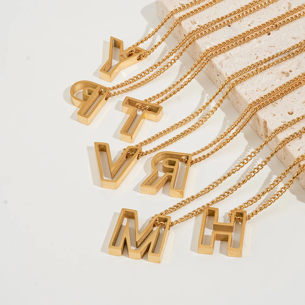 Letter Pendant Necklace - Image 3