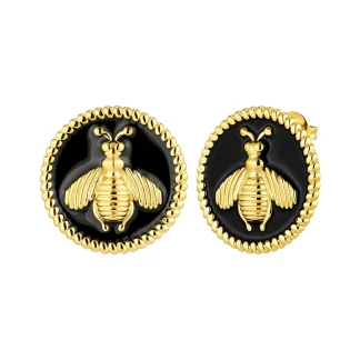 Oil Dripping Bee Stud Earrings