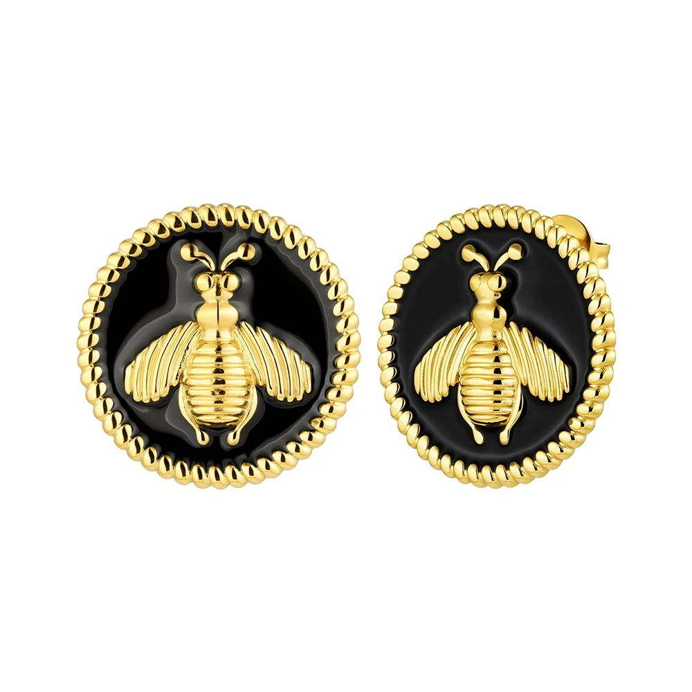 Oil Dripping Bee Stud Earrings