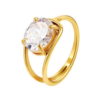 Oval Zircon Ring