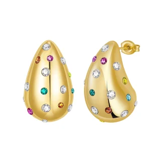 Rain Drop Zircon Stud Earrings