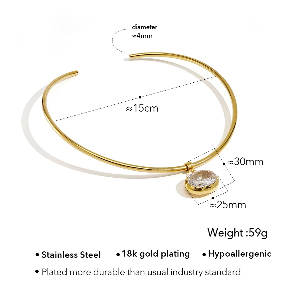 Oval Crystal Colorful Birthstone Necklace - Image 29